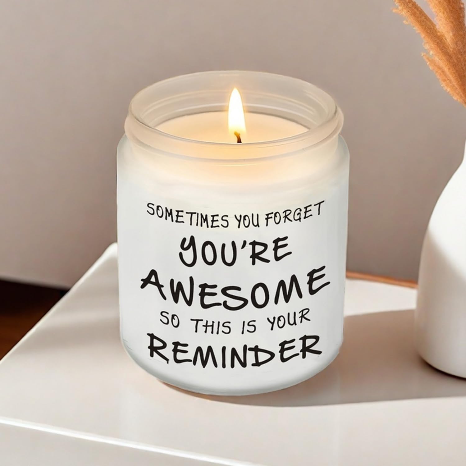 BFJLIFE Candles Gifts for Women Inspirational Unique Valentines Mothers Day Christmas Birthday Gifts for Her Sister Best Friend Wife Girlfriend Stocking Stuffers for Women Lavender Scented Candle