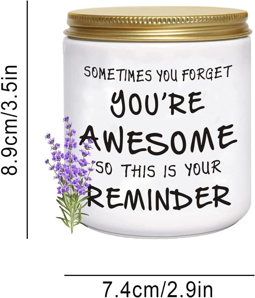 BFJLIFE Candles Gifts for Women Inspirational Unique Valentines Mothers Day Christmas Birthday Gifts for Her Sister Best Friend Wife Girlfriend Stocking Stuffers for Women Lavender Scented Candle