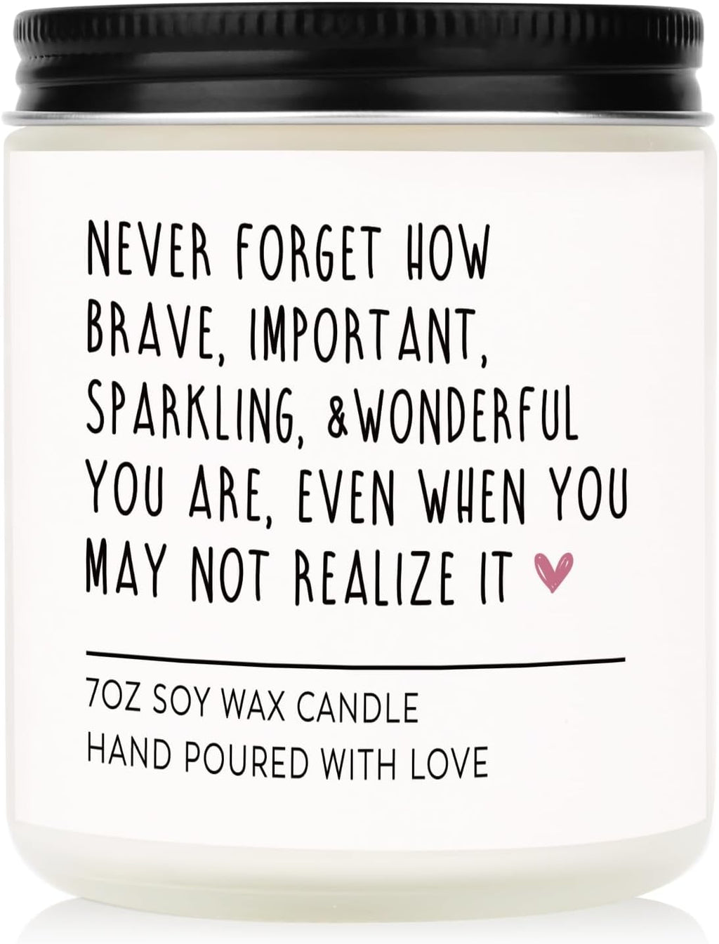 Afterprints Scented Candles - Inspirational Gifts for Women, Birthday Gifts for Her, Encouragement/Get Well Soon/Cheer Up/Positive Gift for Friends, Coworker, Sister, Natural Soy Candle 7Oz