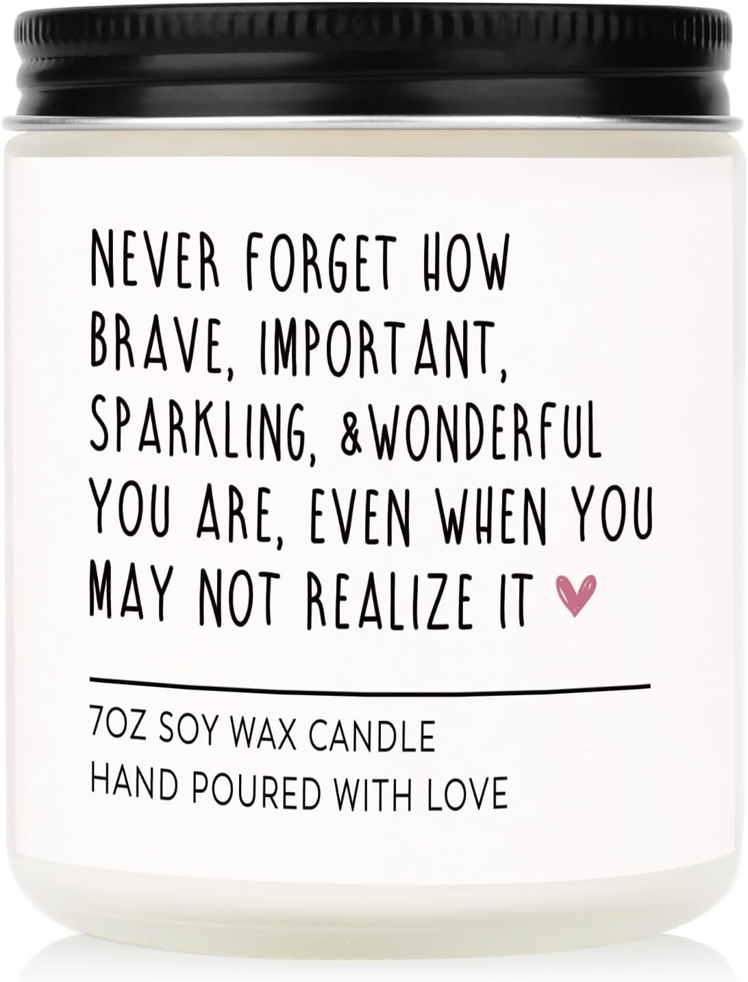 Afterprints Scented Candles - Inspirational Gifts for Women, Birthday Gifts for Her, Encouragement/Get Well Soon/Cheer Up/Positive Gift for Friends, Coworker, Sister, Natural Soy Candle 7Oz