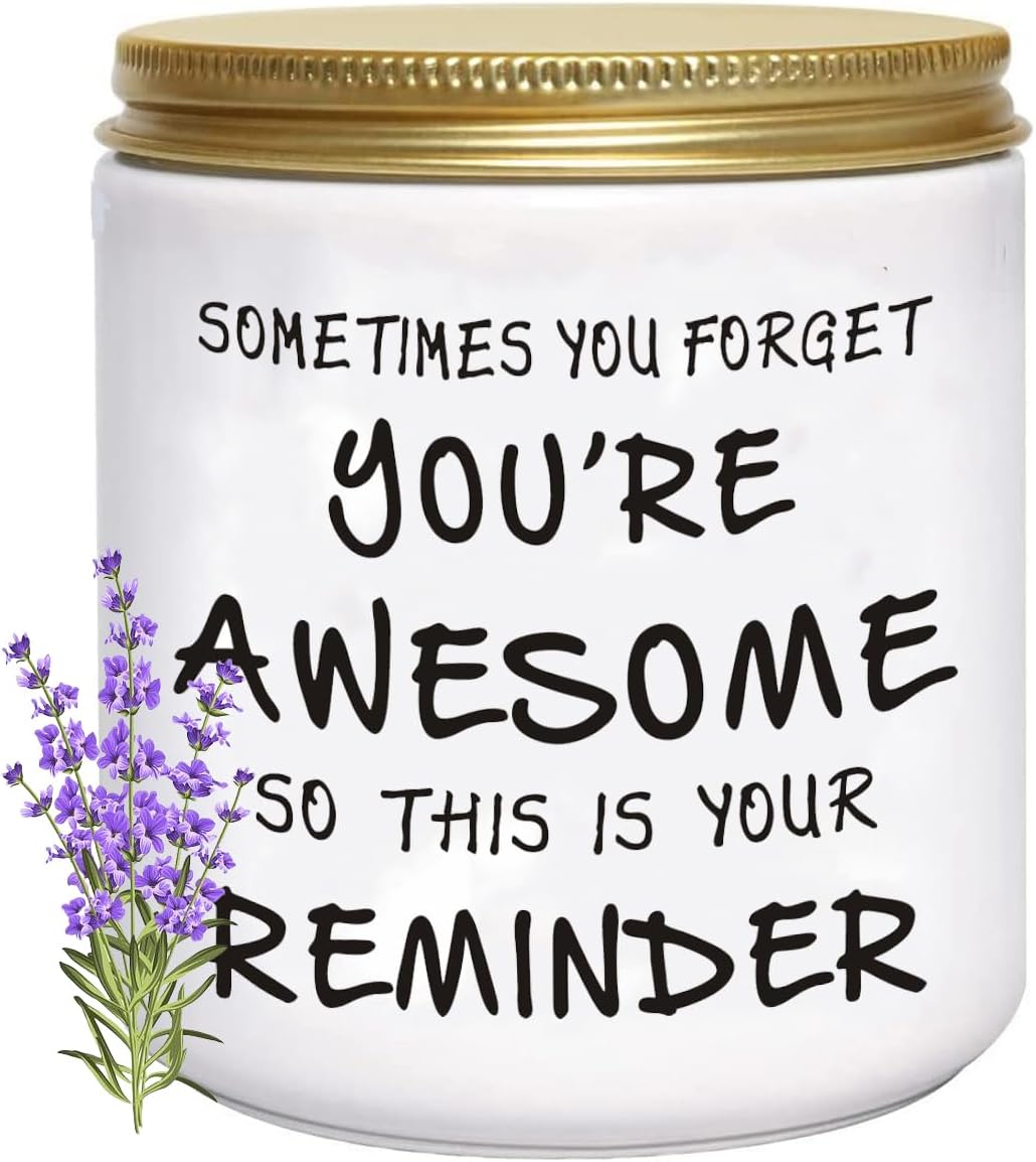 BFJLIFE Candles Gifts for Women Inspirational Unique Valentines Mothers Day Christmas Birthday Gifts for Her Sister Best Friend Wife Girlfriend Stocking Stuffers for Women Lavender Scented Candle