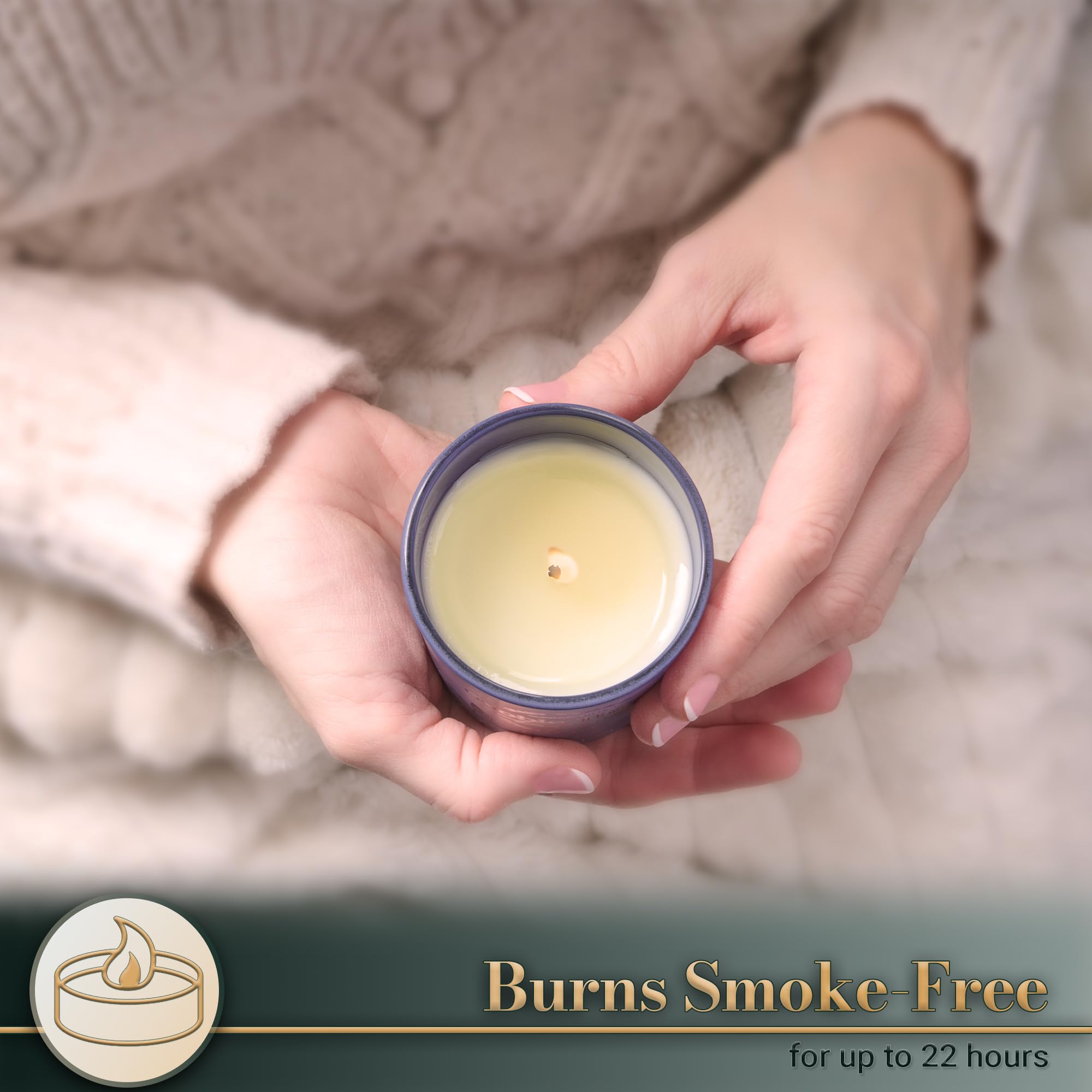 Christian Art Gifts Natural Soy Wax Inspirational Scripture Scented Candle: All Things for Good Bible Verse, Glass Jar, Bamboo Lid, Pure Essential Oils, Lead-Free Cotton Wick, Calming Breeze Scent