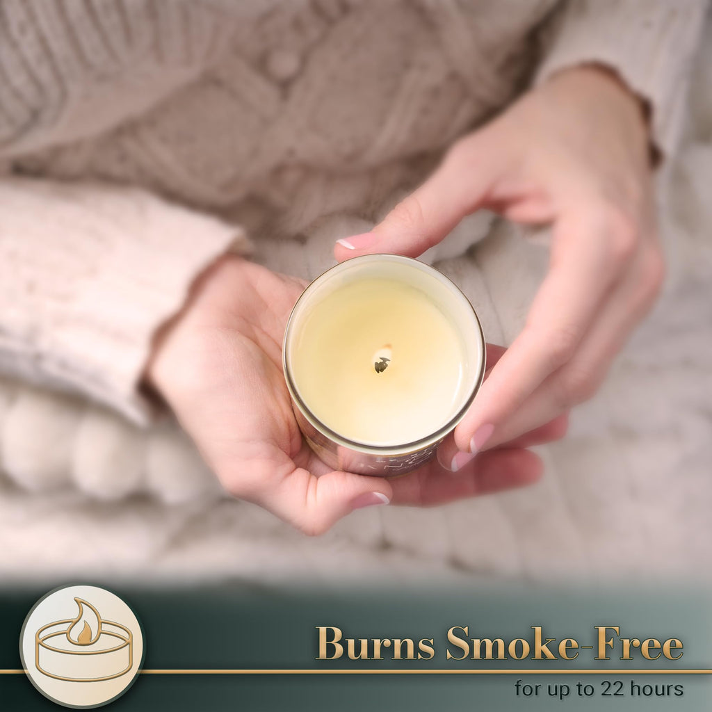 Christian Art Gifts Natural Soy Wax Inspirational Scripture Scented Candle: All Things for Good Bible Verse, Glass Jar, Bamboo Lid, Pure Essential Oils, Lead-Free Cotton Wick, Calming Breeze Scent