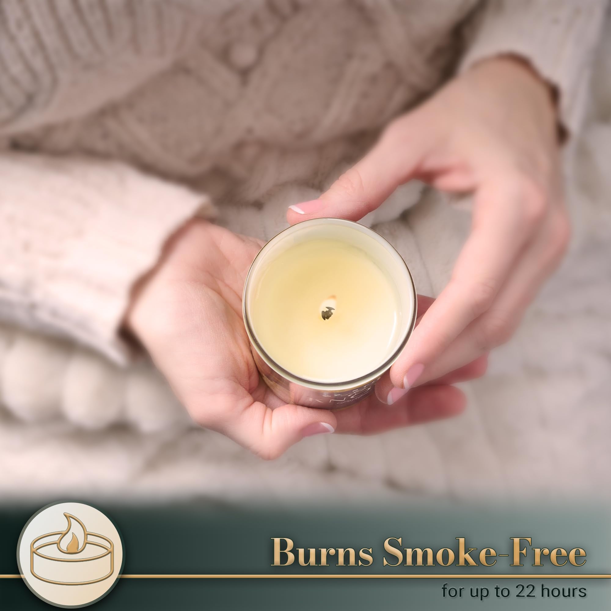 Christian Art Gifts Natural Soy Wax Inspirational Scripture Scented Candle: All Things for Good Bible Verse, Glass Jar, Bamboo Lid, Pure Essential Oils, Lead-Free Cotton Wick, Calming Breeze Scent