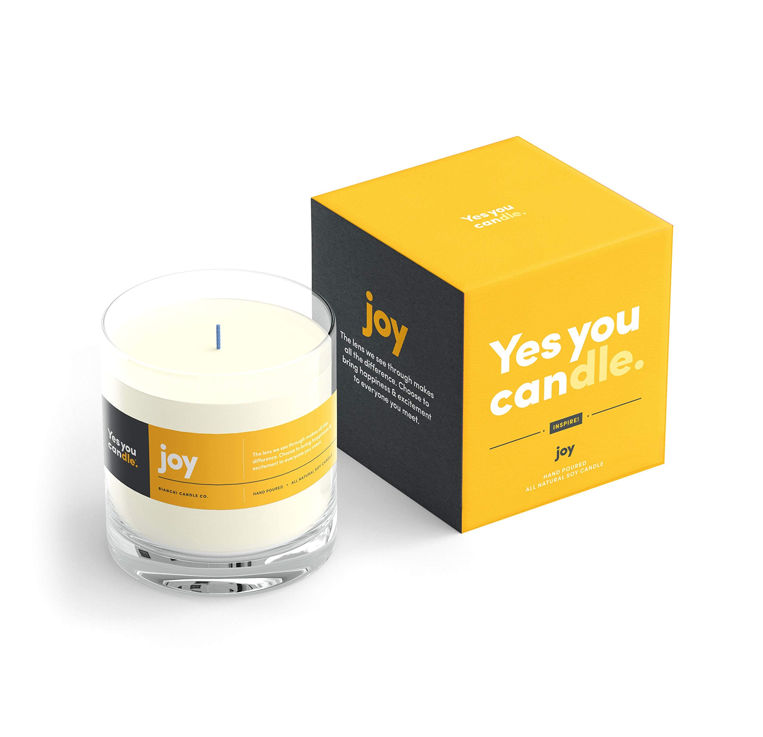 Hope, Inspirational 8oz Highly Scented Candle, Soy, Made in USA, Great Message, Pure Essential Oils, Holiday Gift, Aromatherapy, 100% Pure, Vanilla and Sandalwood