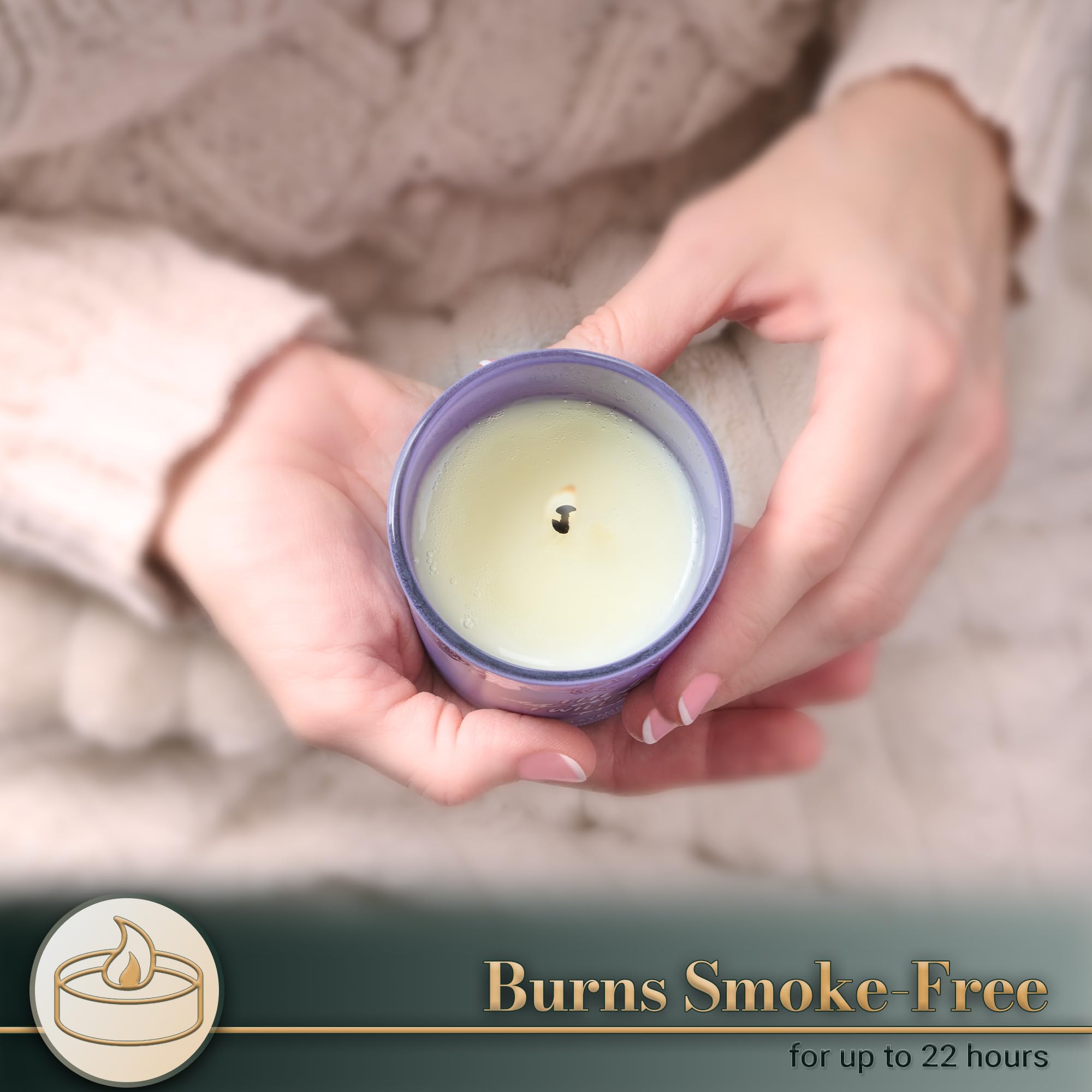 Christian Art Gifts Natural Soy Wax Inspirational Scripture Scented Candle: All Things for Good Bible Verse, Glass Jar, Bamboo Lid, Pure Essential Oils, Lead-Free Cotton Wick, Calming Breeze Scent