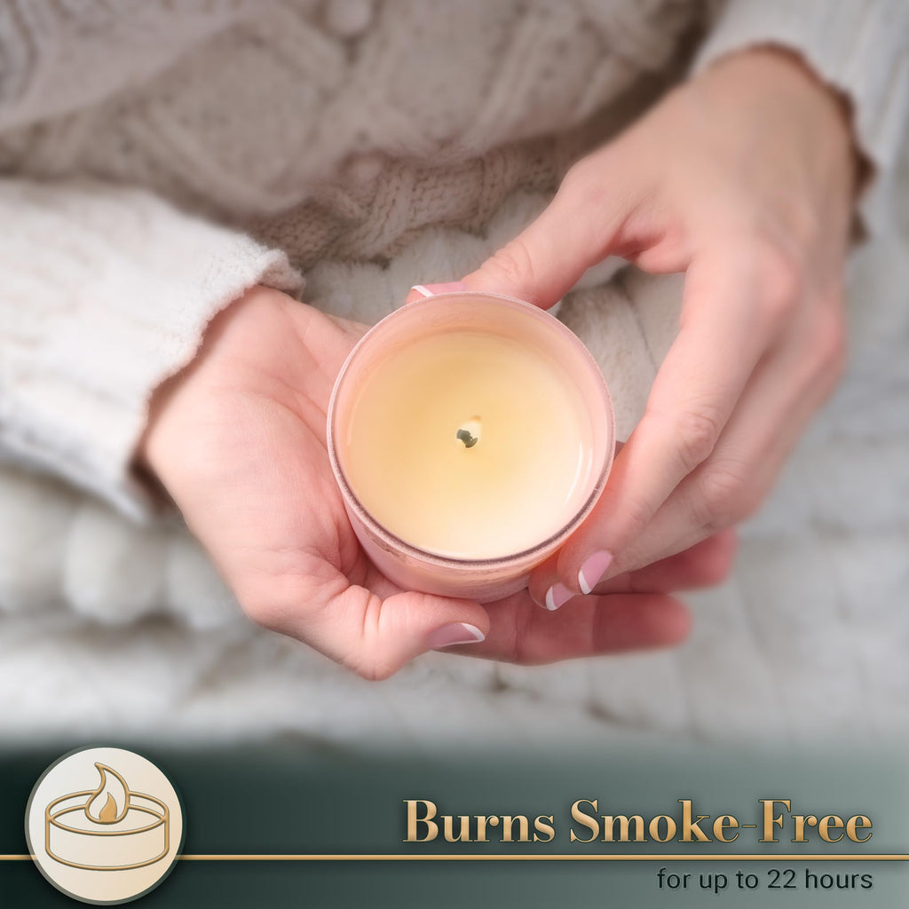 Christian Art Gifts Natural Soy Wax Inspirational Scripture Scented Candle: All Things for Good Bible Verse, Glass Jar, Bamboo Lid, Pure Essential Oils, Lead-Free Cotton Wick, Calming Breeze Scent