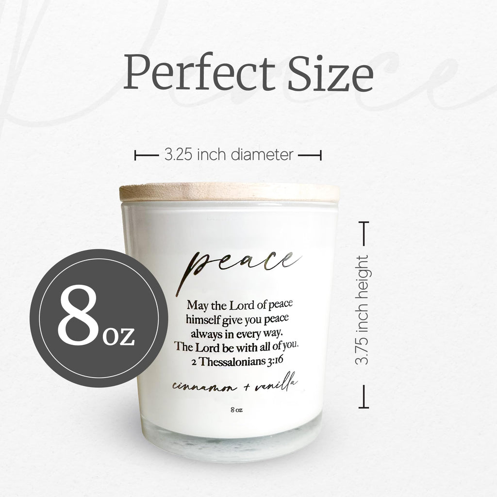 Elly & Grace - Scented Glass Soy Candle with Inspirational Bible Verse - Christian Gifts for Home Thinking of You Gifts for Women Candles
